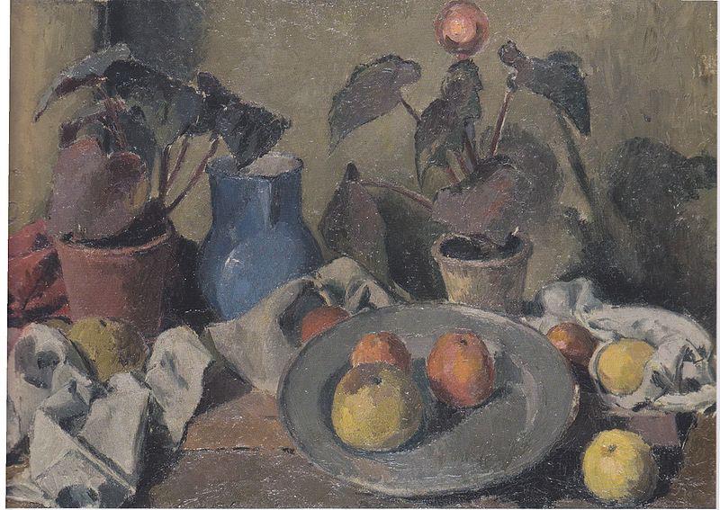 Felix Esterl Still life with fruits, foliage plants and jug oil painting picture